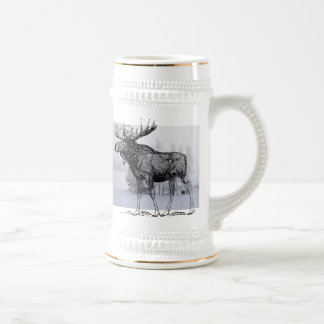 Chope À Bière Orignaux d'hiver