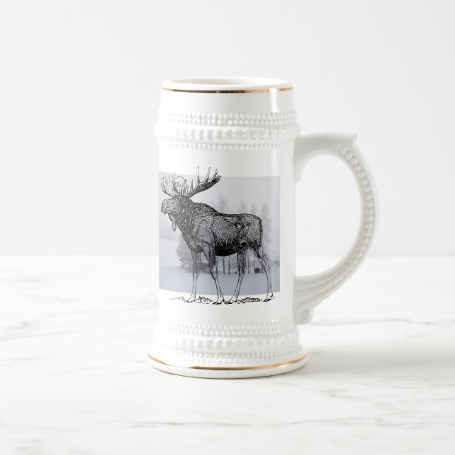 Chope À Bière Orignaux d'hiver (Droite)