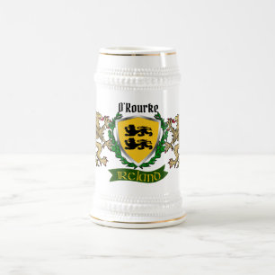 Chope À Bière O'Rourke/Rourke Irlandais Shield Beer Stein