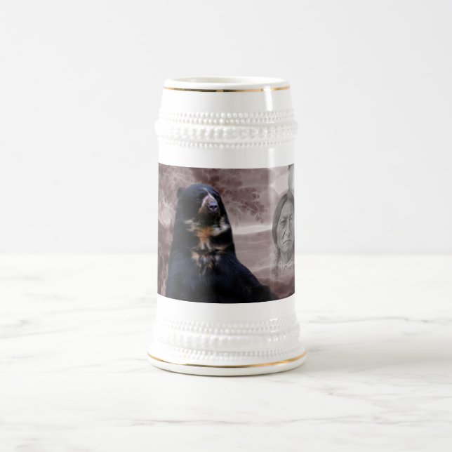 Chope À Bière Ours noir amérindien (Centre)