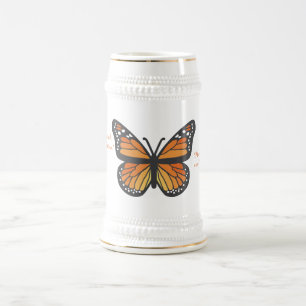 Chope À Bière Papillon monarque Stein