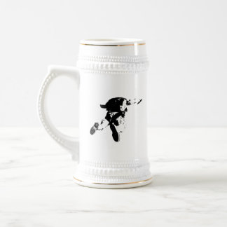 Chope À Bière Parachutisme noir et blanc