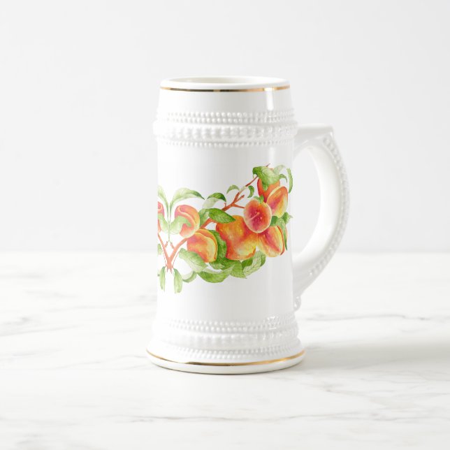 Chope À Bière 'Peach Paradise' sur un Stein (Devant droit)