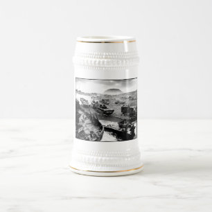 Chope À Bière Peinture de plage d'Iwo Jima