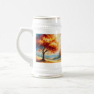 Chope À Bière Peinture Paysagère Aux Couleurs Lumineuses-96771