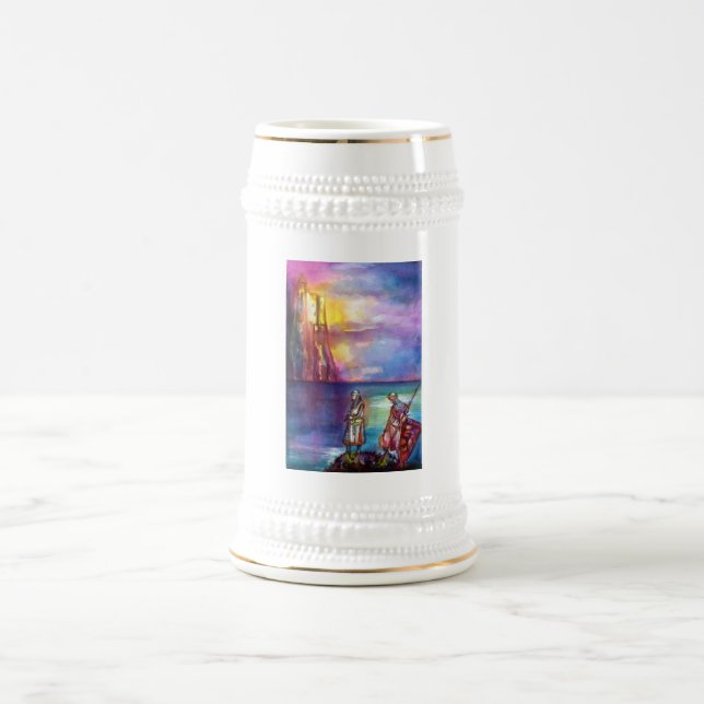 Chope À Bière PENDRAGON Chevaliers médiévaux, Coucher de soleil  (Centre)