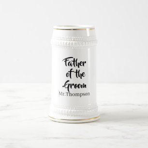 Chope À Bière Père de la salle Mariage personnalisé Cadeau paren