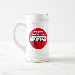 Chope À Bière Personnalisé Là Où Personne Ne Se Souvient De Votr
