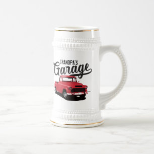 Chope à bière personnalisée camion vintage rouge