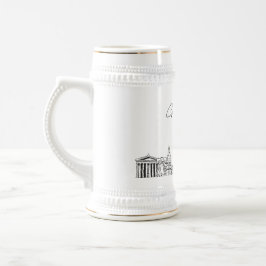Chope À Bière Philadelphie personnalisée Cadeau Skyline Bière St