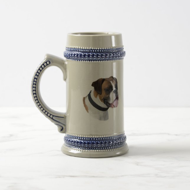 Chope À Bière Photo de portrait de chien de boxeur (Gauche)