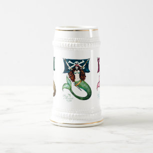 Chope À Bière Piratez le ~ de sirène Tankard/Stein par le