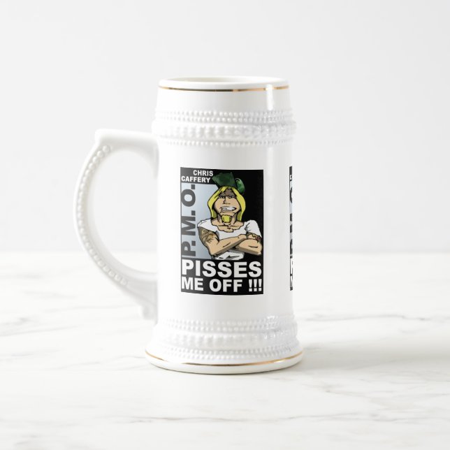 Chope À Bière Pisses Me Off Beer Stein - une image (Gauche)