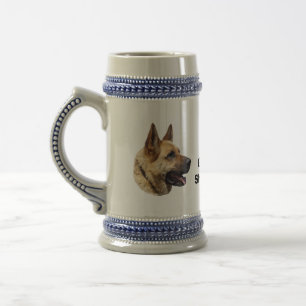 Chope À Bière Portrait de chien berger allemand alsacien