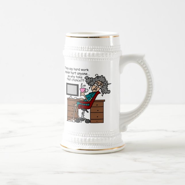 Chope À Bière Pourquoi humour de dur labeur d'occasion (Droite)