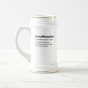 Chope À Bière Procaffination Funny Dictionnaire Définition