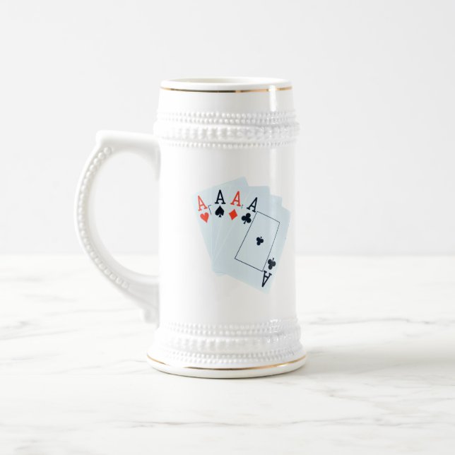 Chope À Bière Quad Aces, (Gauche)