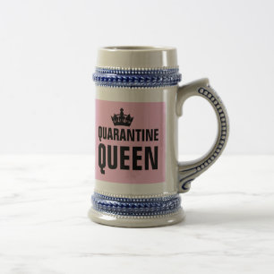 CHOPE À BIÈRE QUARANTINE QUEEN BEER STEINS POUR ELLE