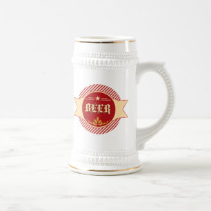Chope À Bière Retro Bière Logo Stein