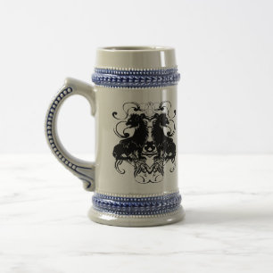 Chope À Bière Ridéveloppement de Lions Vintages avec des perruqu