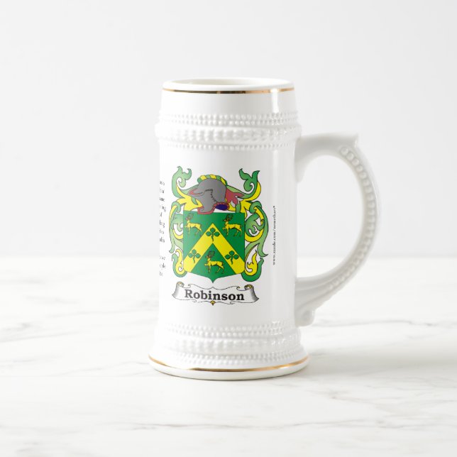 Chope À Bière Robinson, l'origine, la signification et la crête (Droite)