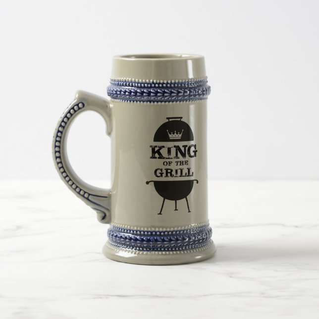 Chope À Bière Roi Du Grill, Couronne Blanche Noire (Gauche)