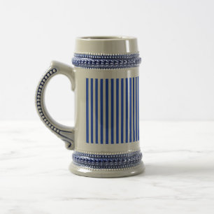 Chope À Bière Royal Blue Combination Stripes par Shirley Taylor