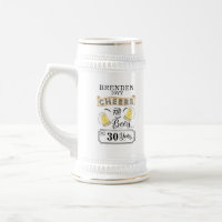Salades et bières à 30 ans Anniversaire Bière Stei