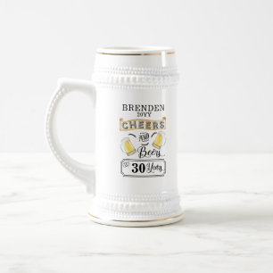 Chope À Bière Salades et bières à 30 ans Anniversaire Bière Stei