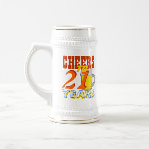 Chope À Bière Salutations À 21 Anniversaire Bière Stein