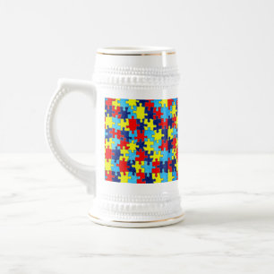Chope À Bière Sensibilisation sur l'autisme-Puzzle par Shirley T