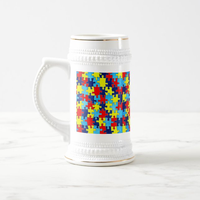 Chope À Bière Sensibilisation sur l'autisme-Puzzle par Shirley T (Gauche)