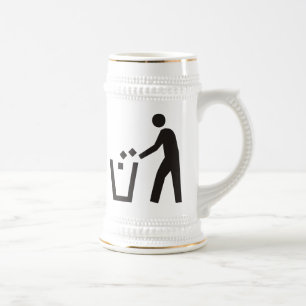 Chope À Bière Signe de poubelle