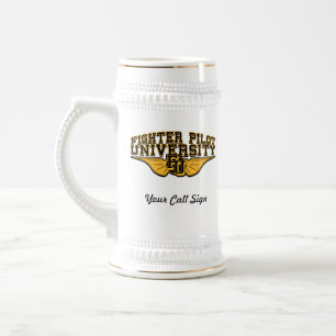 Chope À Bière Signe fait sur commande de Stein w/call de bière