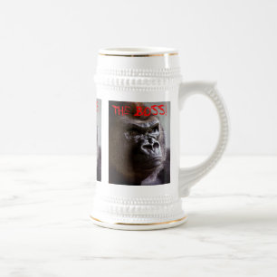 Chope À Bière Silverback de gorille le patron Stein grand