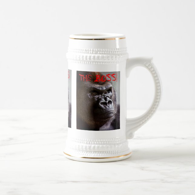 Chope À Bière Silverback de gorille le patron Stein grand (Droite)