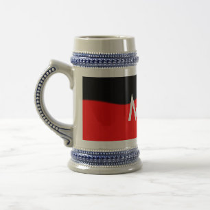 Chope À Bière Simple monogramme ajouter votre nom lettre man min