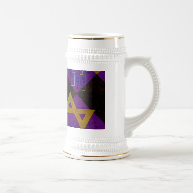 Chope À Bière SlipperyJoe's Happy Hanoukka Star de David menorah (Droite)