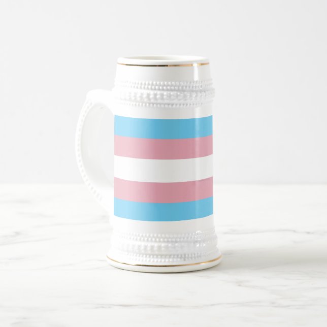 Chope À Bière SlipperyJoe's transgenre pride drapeau de la diver (Devant gauche)