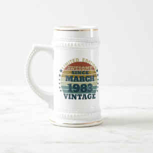 Chope À Bière Soirée de 40 ans vintage personnalisée