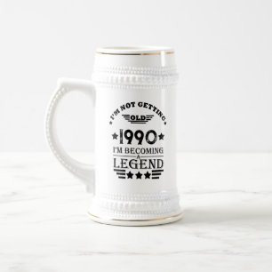Chope À Bière Soirée personnalisée vintage de 35 ans
