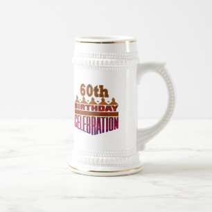 Chope À Bière Soixantième cadeaux d'anniversaire de célébrati