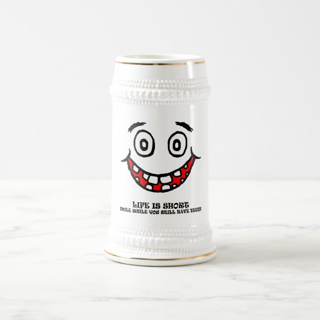 Chope À Bière Sourire tandis que vous avez toujours des dents (Centre)