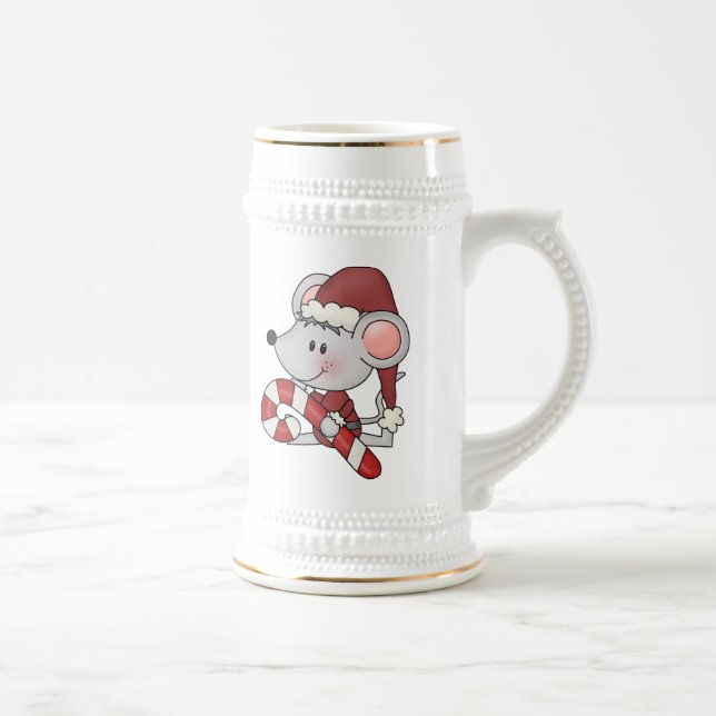Chope À Bière Souris de Noël avec du sucre de canne (Droite)