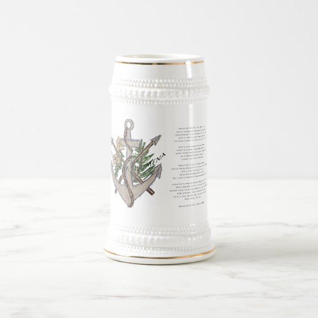 Chope À Bière St Philomena Stein avec la prière (Centre)