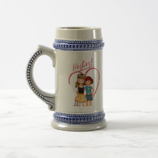 Chope À Bière Stein, 22 oz Pour des besties et meilleures amies