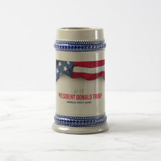 Chope À Bière Stein commémoratif du président Donald Trump