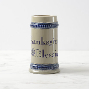 Chope À Bière Stein de bénédictions de Thanksgiving