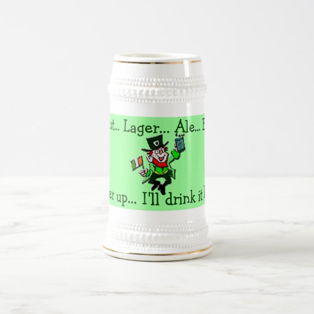 Chope À Bière Stein de boisson de Leprechaun celtique irlandais (Centre)