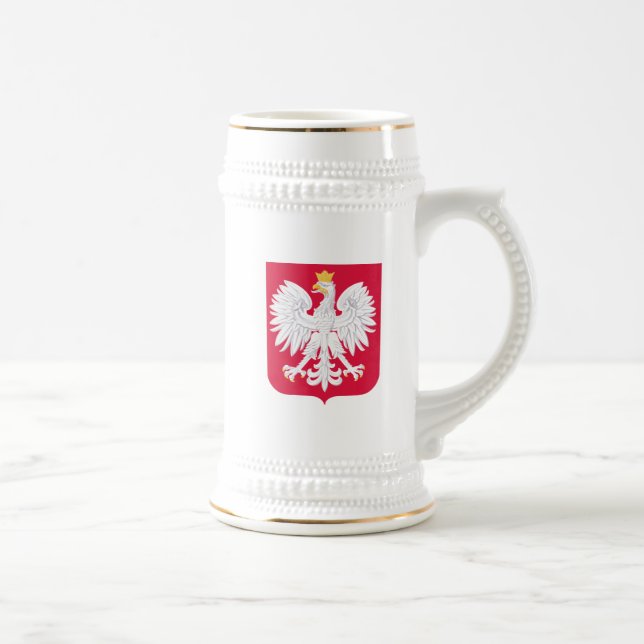 Chope À Bière Stein de la bière d'aigle polonais (Droite)